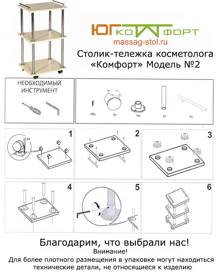 Схема сборки тележки