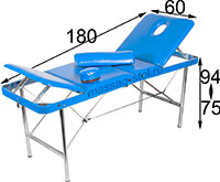 Фото "Комфорт Эталон 180Р/75-94" массажный стол с регулировкой высоты 4 секции, 8100 руб