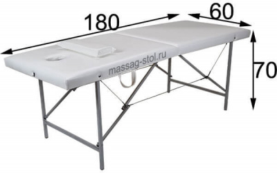 "Комфорт 180 М" (180*60*70) складной массажный стол, белый