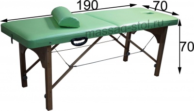 "Престиж 190" (190*70*70) складной массажный стол, фисташковый