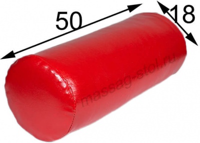 Валик для массажа 50*18 см, красный