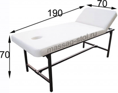 "Классик" (190*70*70) стационарный массажный стол, белый