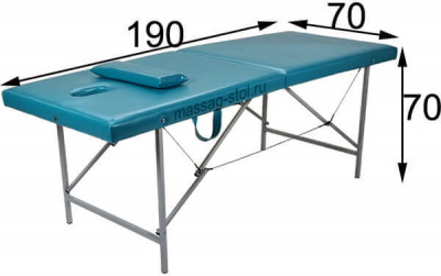 "Комфорт 190 М" (190*70*70) складной массажный стол, морская волна