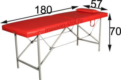 "Компакт" (180*57*70) массажный стол складной, красный